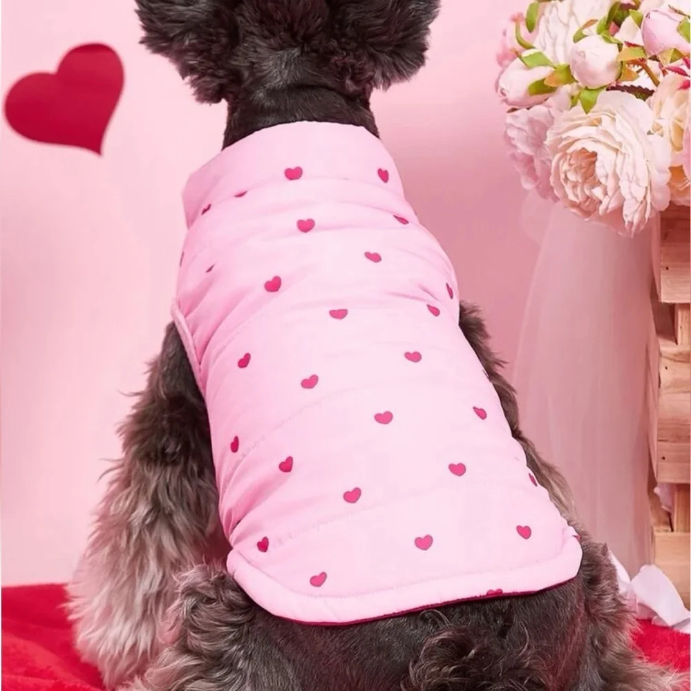 PETSIN Heart Pattern Pet Jacket (REVERSIBLE)